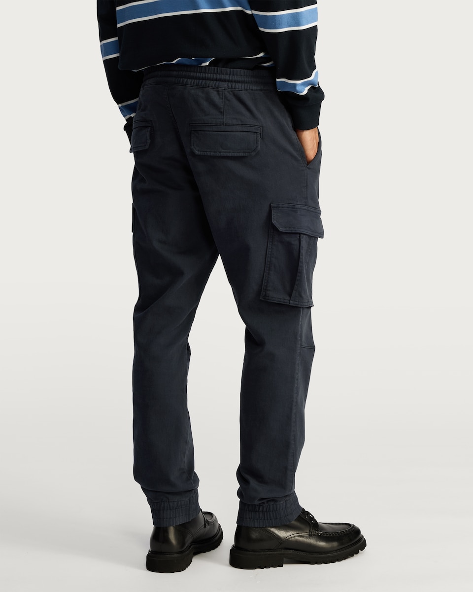 image 1 of F&F Slim Fit Cuffed Cargo Joggers in Navy