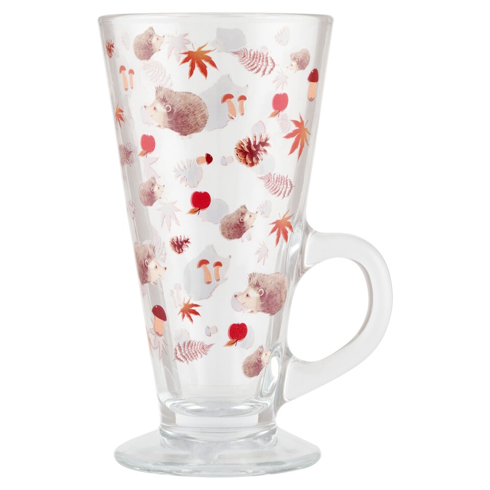 F&F Home Hedgehog Latte Glass Mug 260 ml