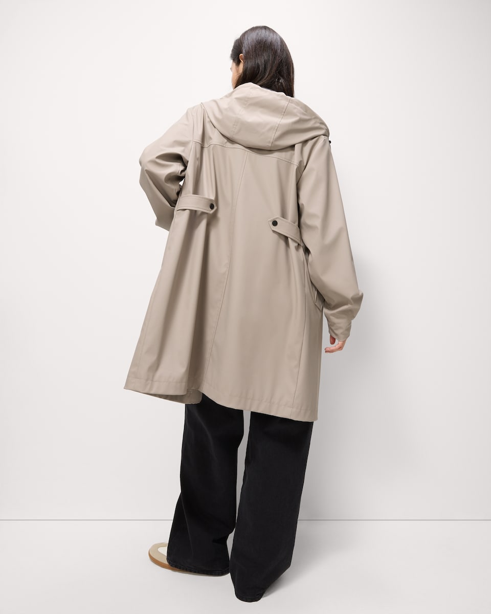 image 1 of F&F Rubberised Raincoat in Neutral