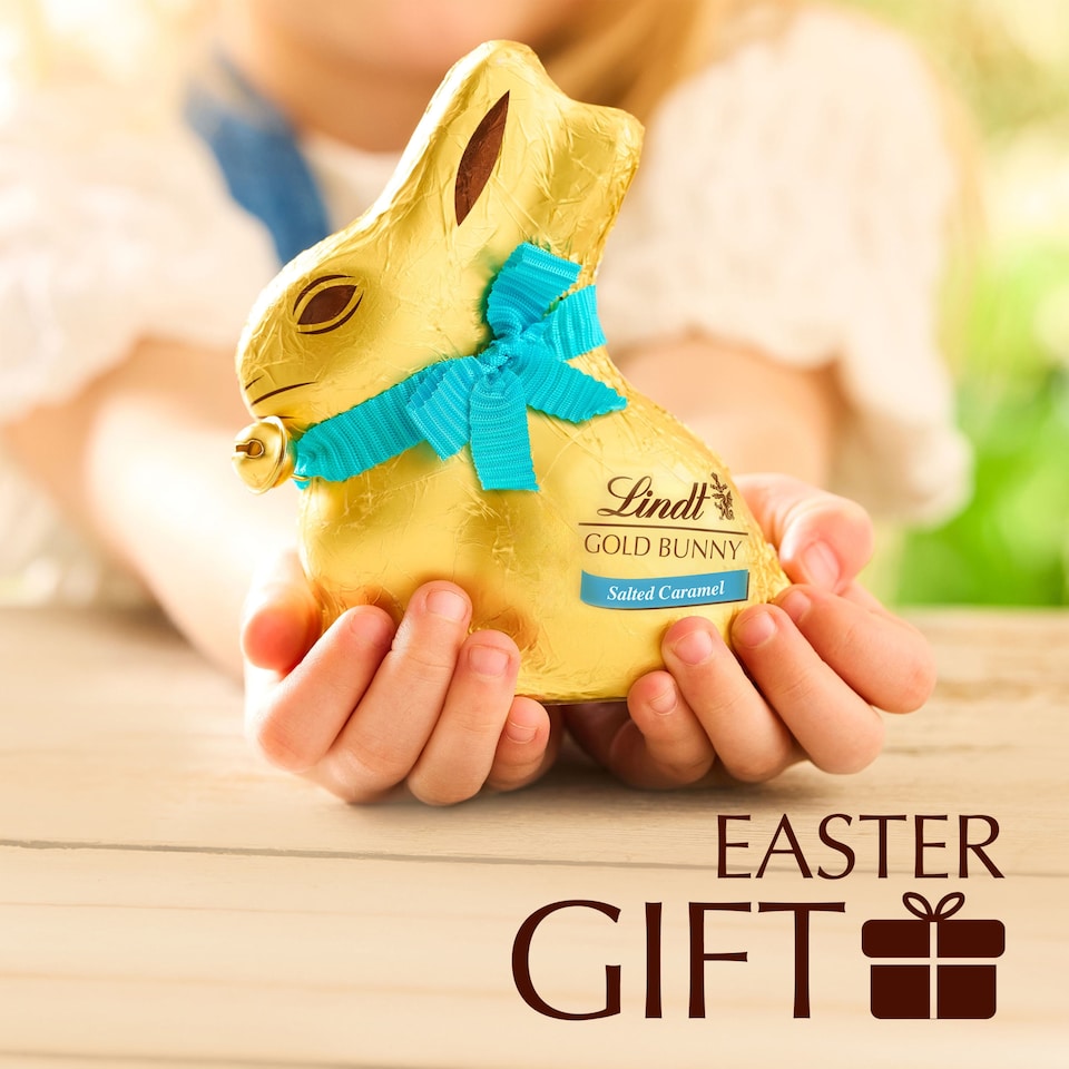 image 1 of Lindt Gold Bunny Salted Caramel Milk Chocolate 100G
