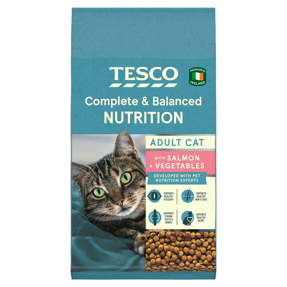 Tesco Complete & Balanced Nutrition Adult Cat with Salmon & Vegetables 5kg
