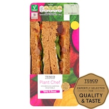 Tesco Plant Chef Houmous Harissa Vegetable Sandwich