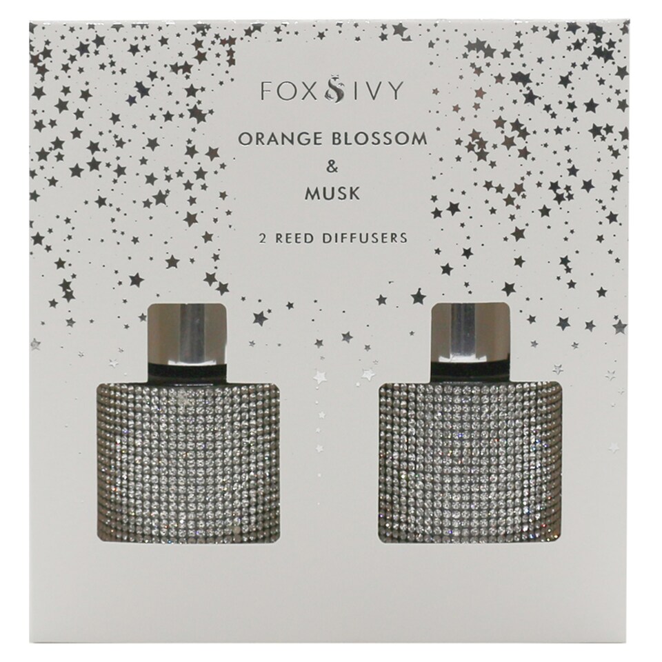 image 1 of F&F Home Sparkle Reed Diffusers Orange Blosson & Musk 2 x 40ml