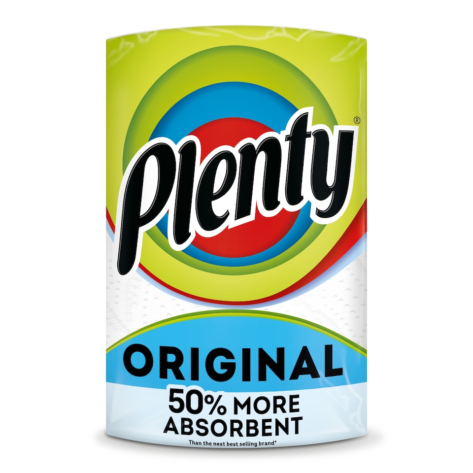 image 1 of Plenty Original Kitchen Roll 100 Sheets