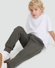 image 1 of F&F Boys Textured Drawstring Cuffed Joggers in Grey