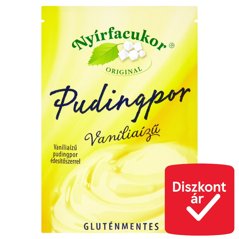 Nyírfacukor Original gluténmentes vaníliaízű pudingpor édesítőszerrel 80 g  1. kép