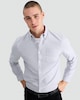 image 1 of F&F Pure Cotton Brushed Button Down Oxford Shirt in Grey