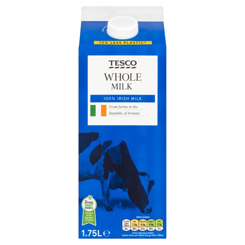 Tesco Full Fat Milk 1.75 Lt