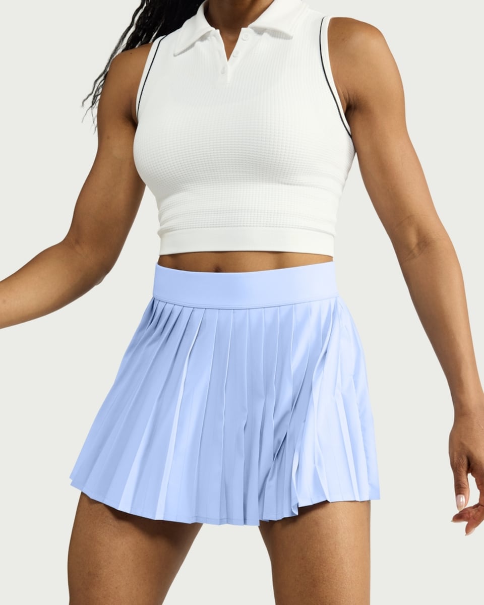 image 1 of F&F Active ULTRAMOVE Pleated Racquet Skirt in Blue
