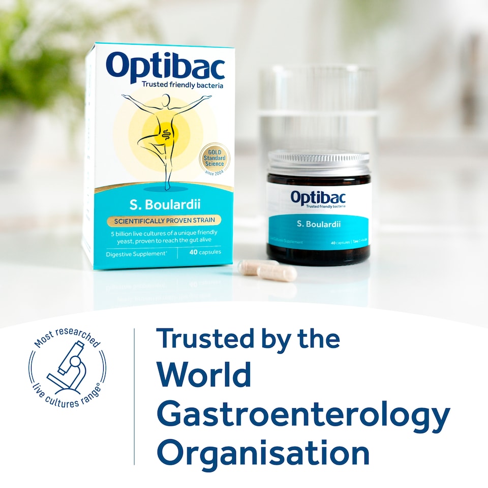 image 1 of Optibac Probiotics for Bowel Calm Capsules with Saccharomyces Boulardii 16s