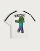 image 6 of Minecraft Pure Cotton Crafting Since Alpha Slogan T-Shirt in White