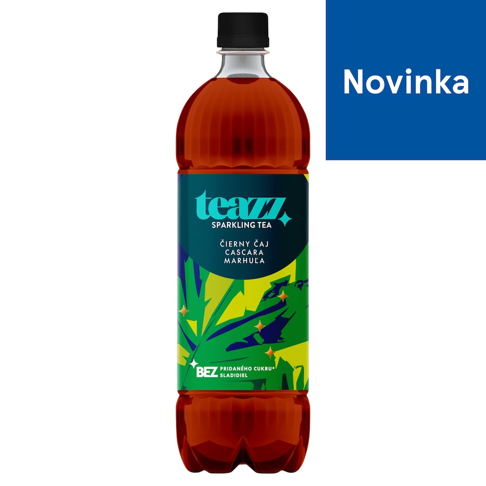 teazz Sparkling Tea čierny čaj, cascara, marhuľa 1 l