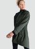 image 1 of F&F Hooded Collared Shower Resistant Raincoat in Khaki