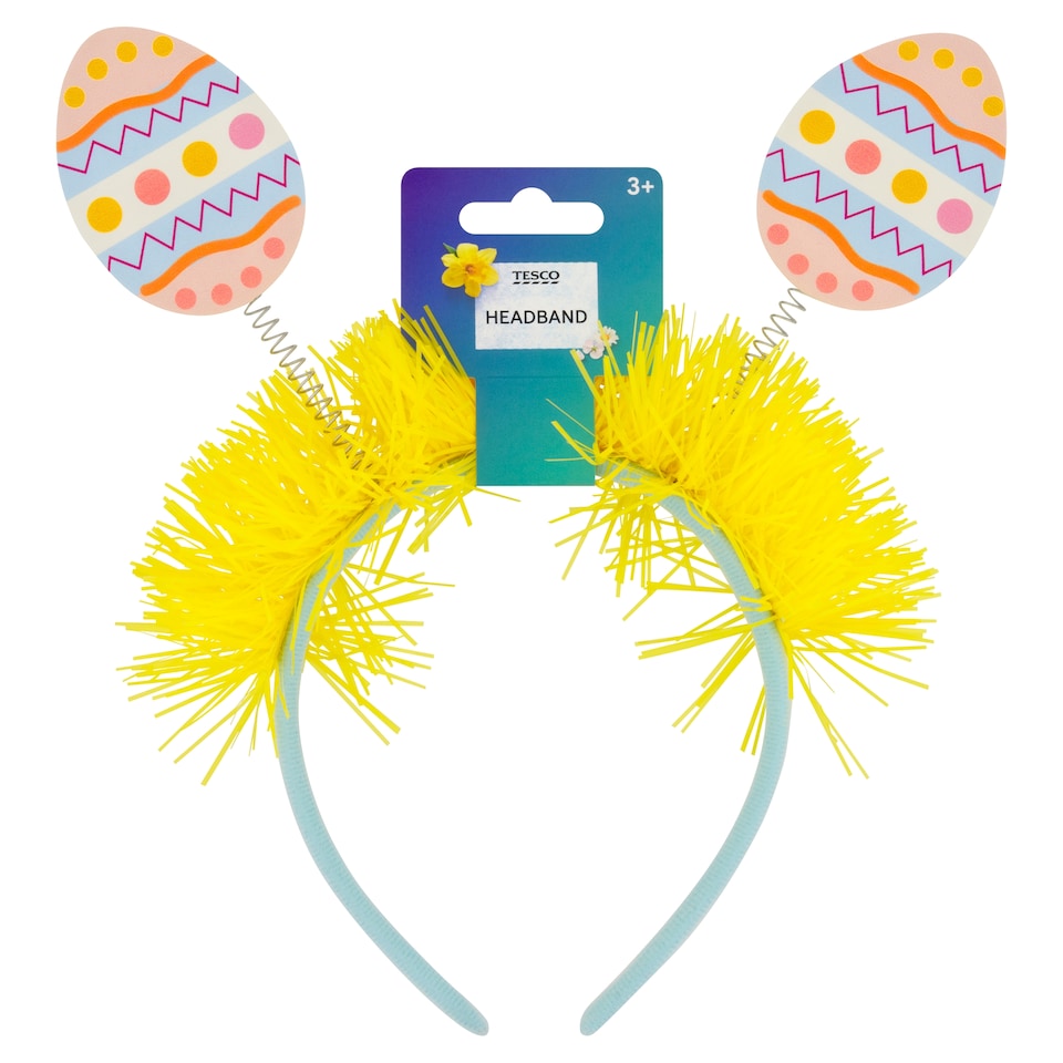 image 1 of Tesco Easter Egg Boppers Headband with Tinsel Assortment