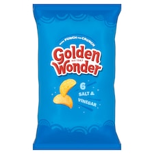 Golden Wonder Salt & Vinegar Crisps 6X25g