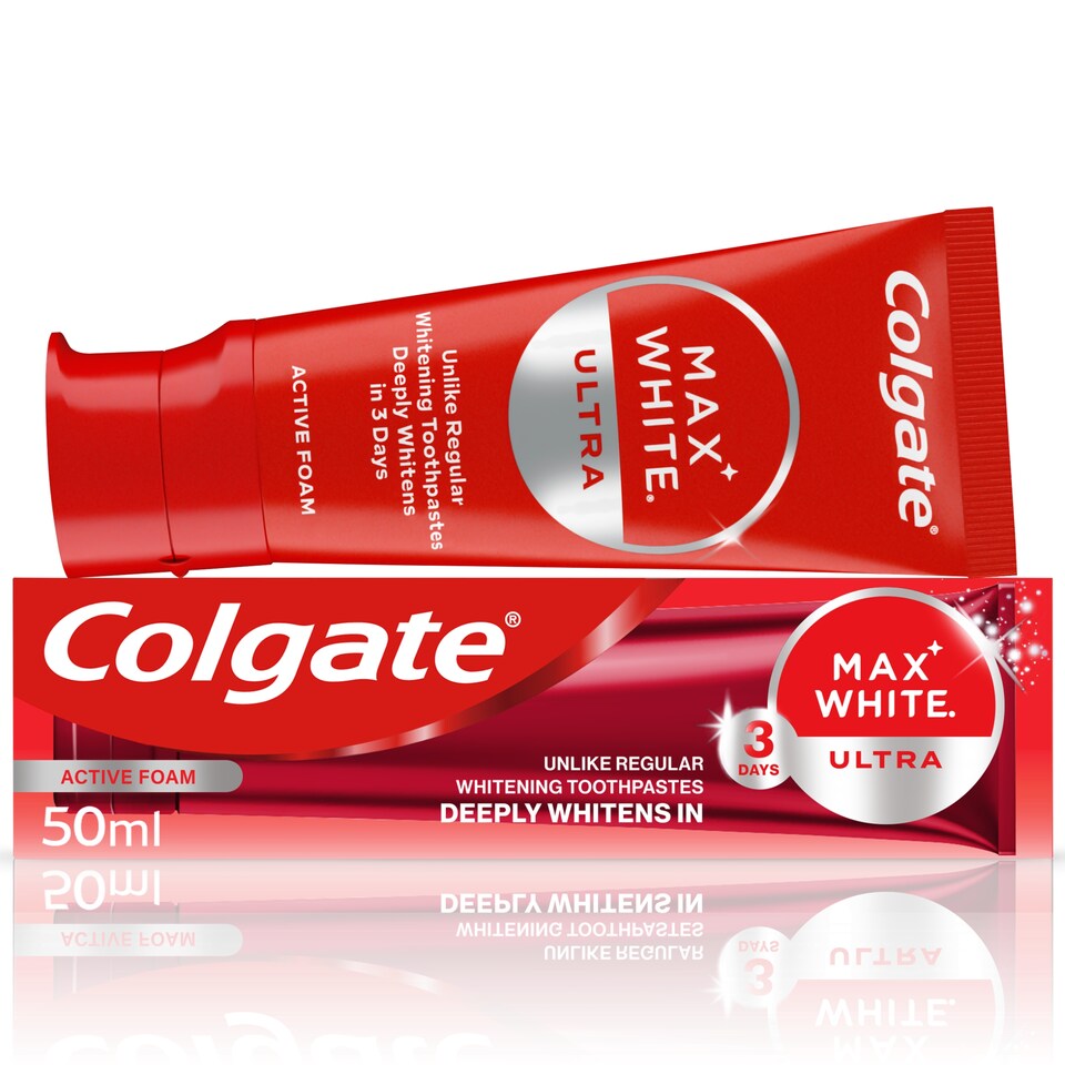 image 1 of Colgate Max White Ultra Active Foam bieliaca zubná pasta 50ml