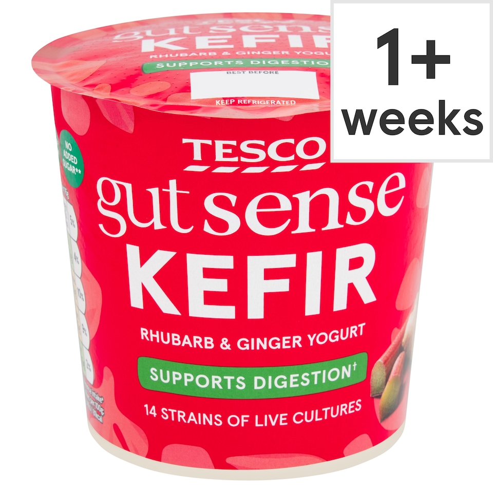 Tesco Gut Sense Rhubarb & Ginger Kefir Yogurt 350g