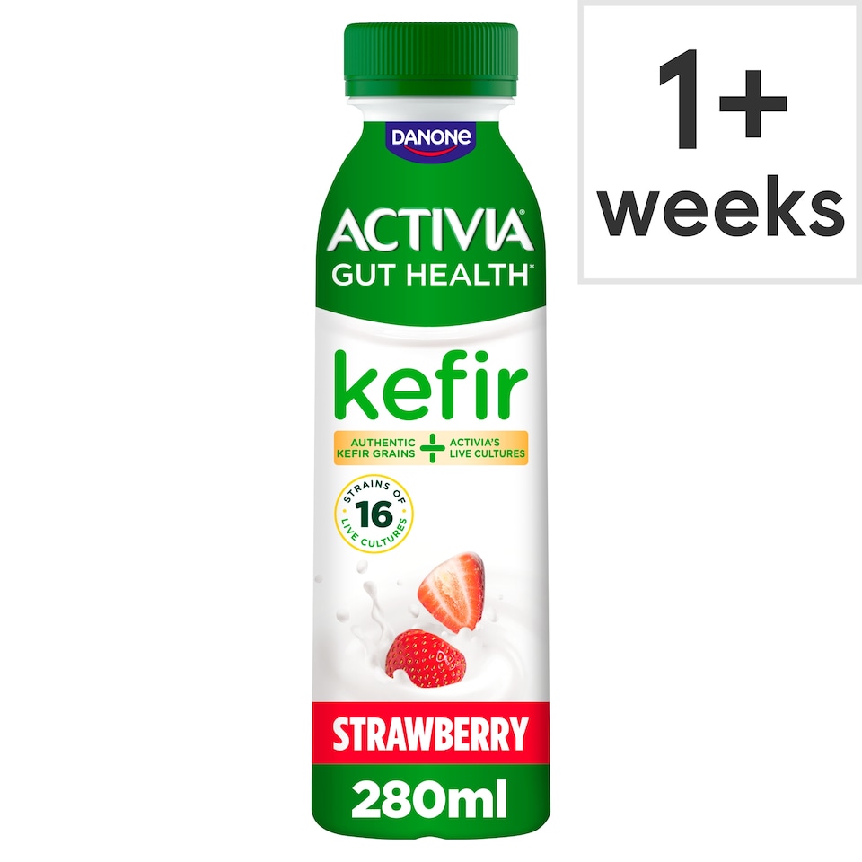 image 1 of Activia Kefir Strawberry Gut Health Yoghurt Drink 280ml