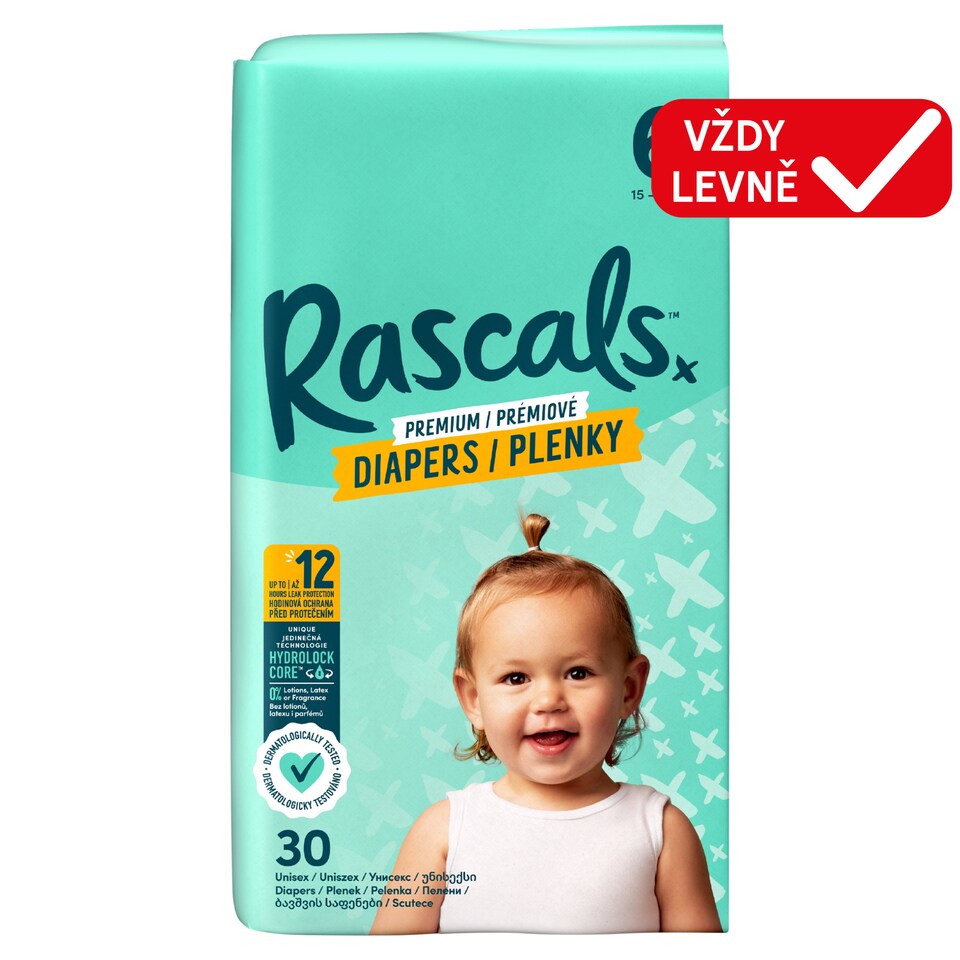 Rascals Premium Diapers 6 15-20 kg 30 pcs
