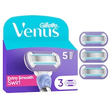 Gillette Venus Deluxe Smooth Swirl Women's Razor Blades 3  Pack