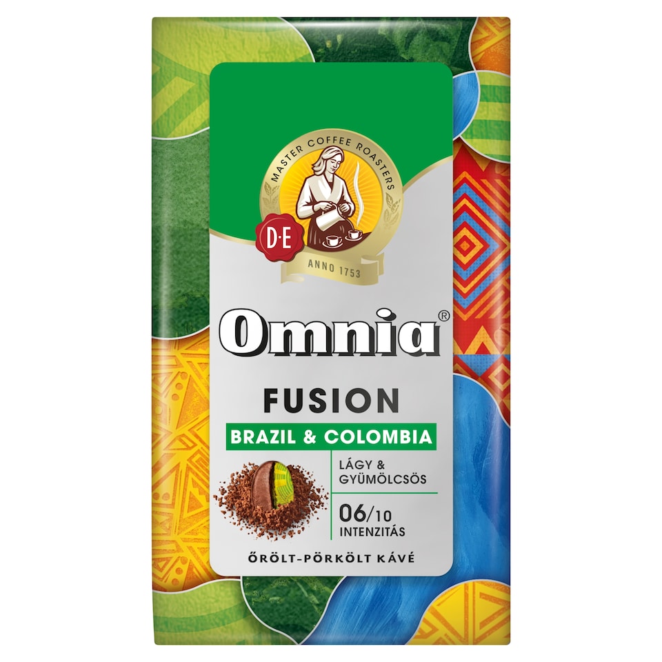 Omnia Fusion Brazilian & Colombia Soft & Fruity Ground-Roasted Coffee 225 g
