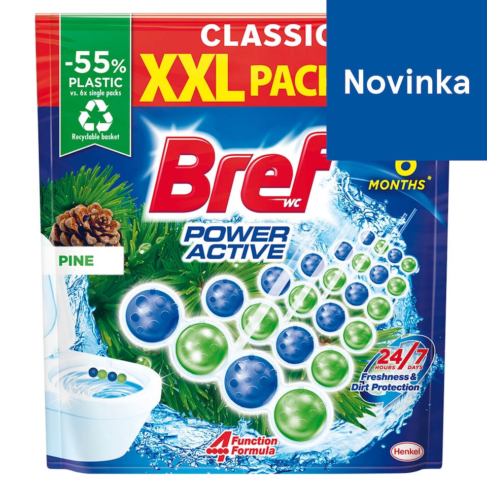 Bref Power Aktiv Pine Solid Toilet Block 6 x 50 g (300 g)