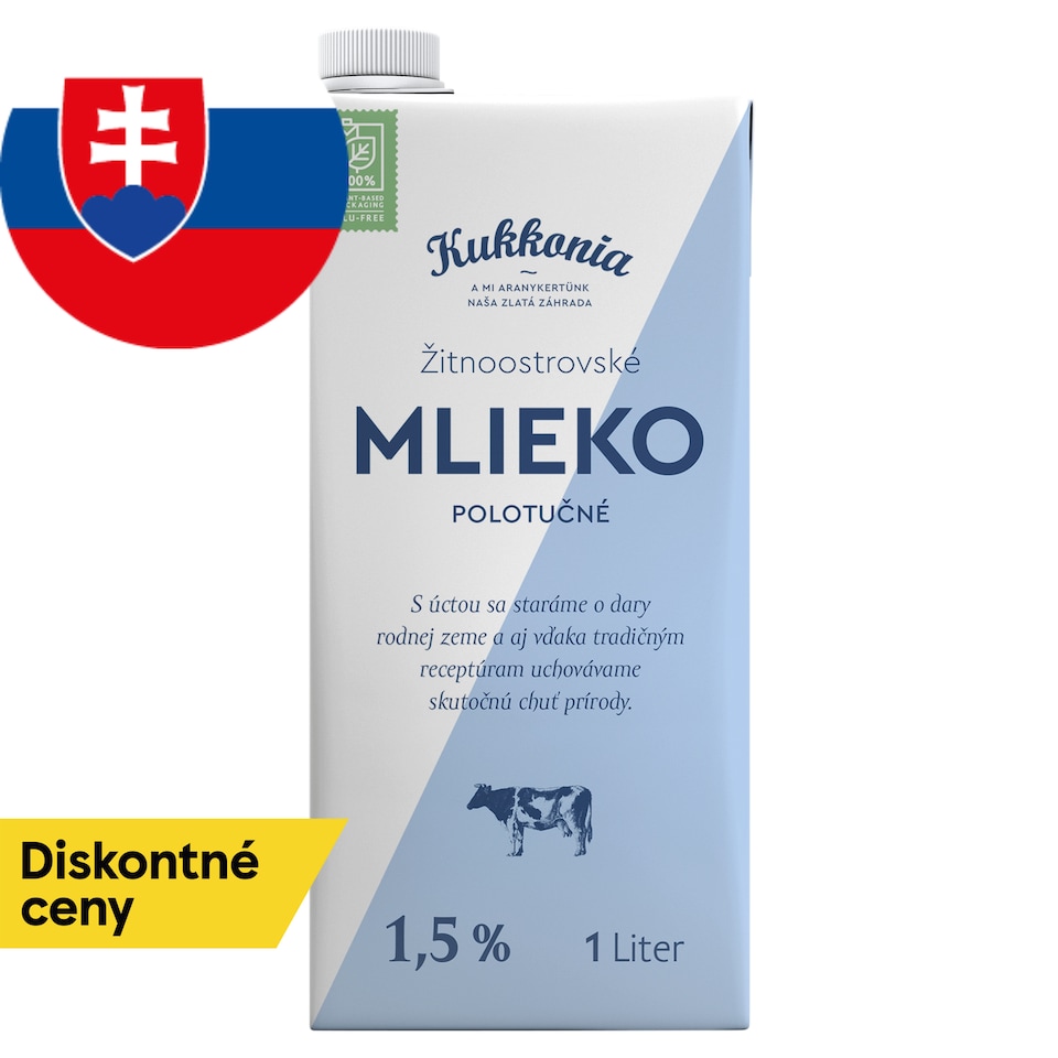 Kukkonia Trvanlivé mlieko polotučné 1 l