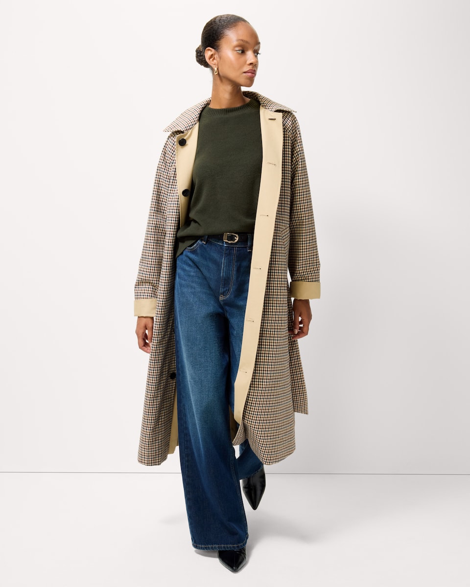 image 1 of F&F Brushed Dropped Shoulder Long Sleeved Top in Olive