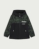 image 3 of Minecraft Printed Zip Up Raincoat in Black