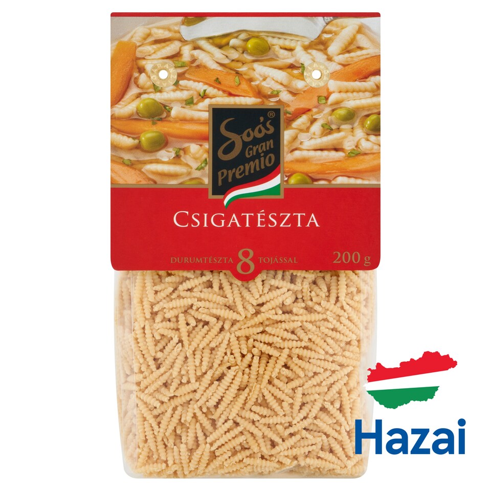 Soós Gran Premio Rotini Dried Durum Pasta with 8 Eggs 200 g