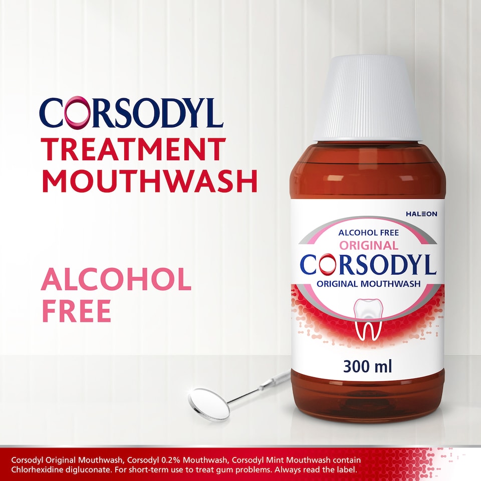 image 1 of Corsodyl Original Medicated Mouthwash Alcohol Free 300Ml
