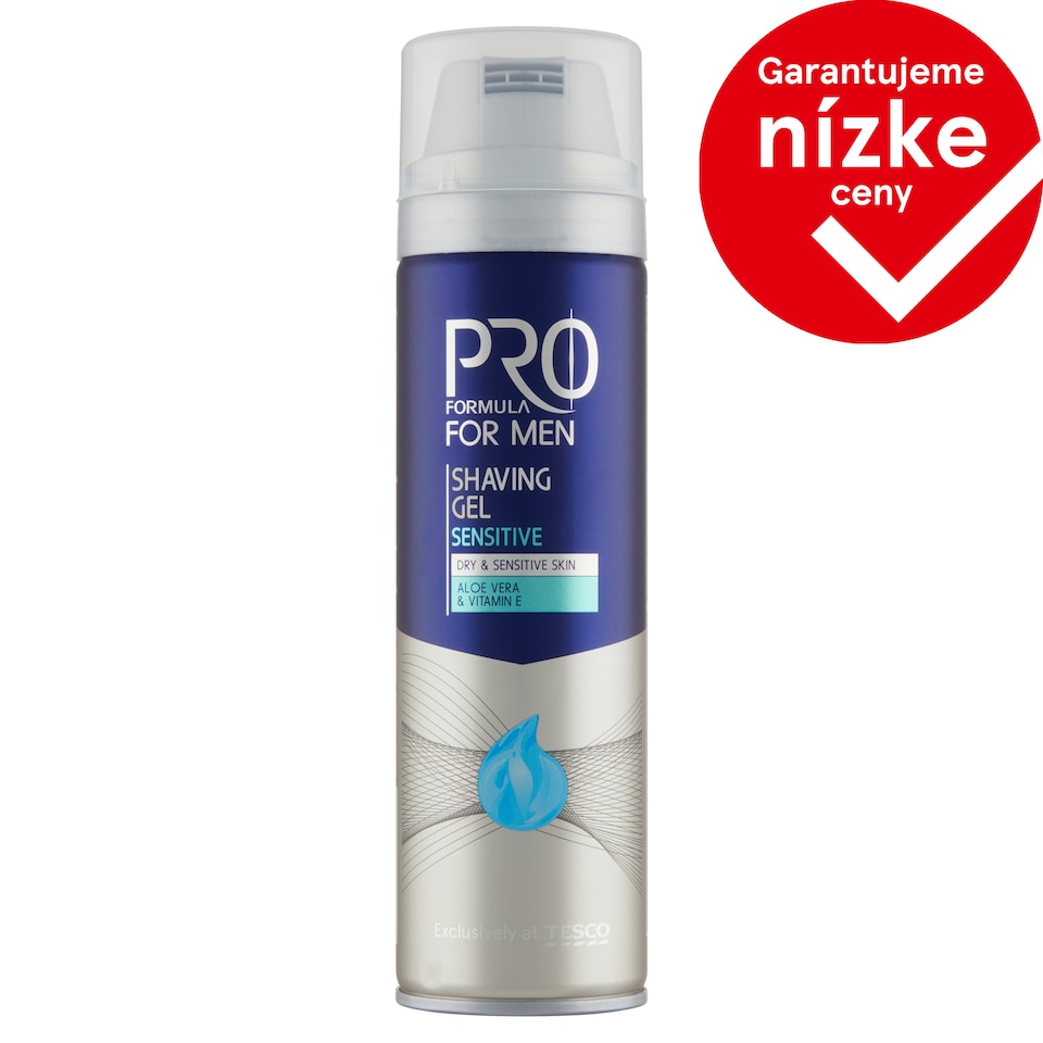 Tesco Pro Formula For Men Shaving Gel Sensitive 200 ml