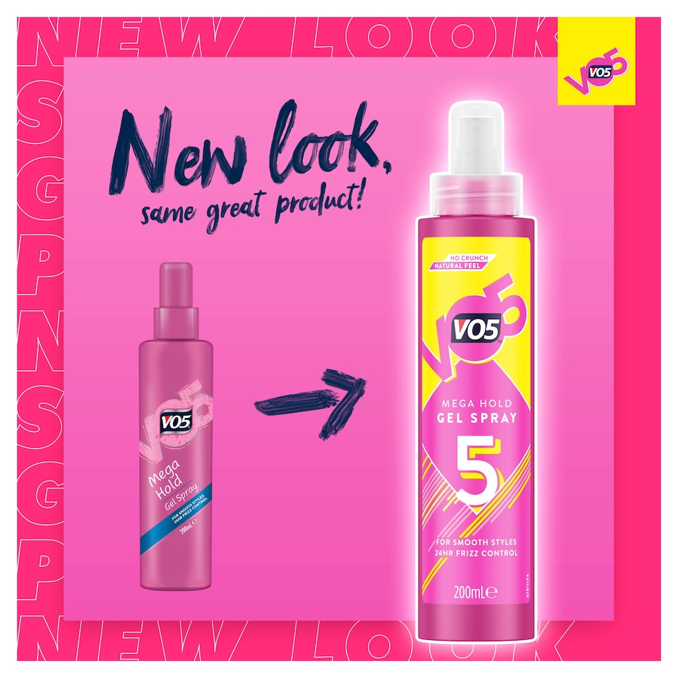 image 1 of Vo5 Mega Hold Gel Spray 200Ml