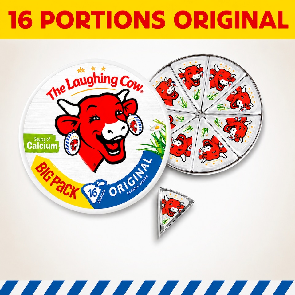 image 1 of The Laughing Cow Original Cheese Spread Triangles x16 240g