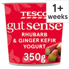 Tesco Gut Sense Rhubarb & Ginger Kefir Yogurt 350g