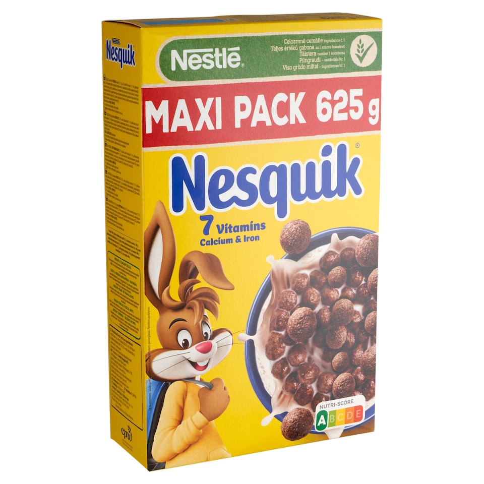 Nestlé Nesquik kakaós ízű, ropogós gabonapehely vitaminokkal és ásványi anyagokkal 625 g