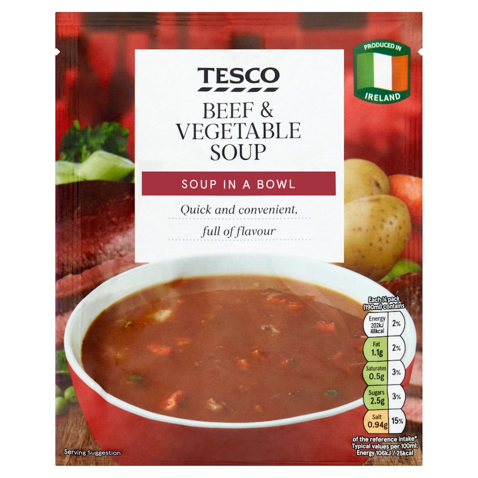 Tesco Beef And Vegetable Soup 65G