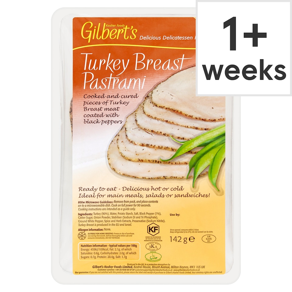 Gilberts Turkey Pastrami 142G