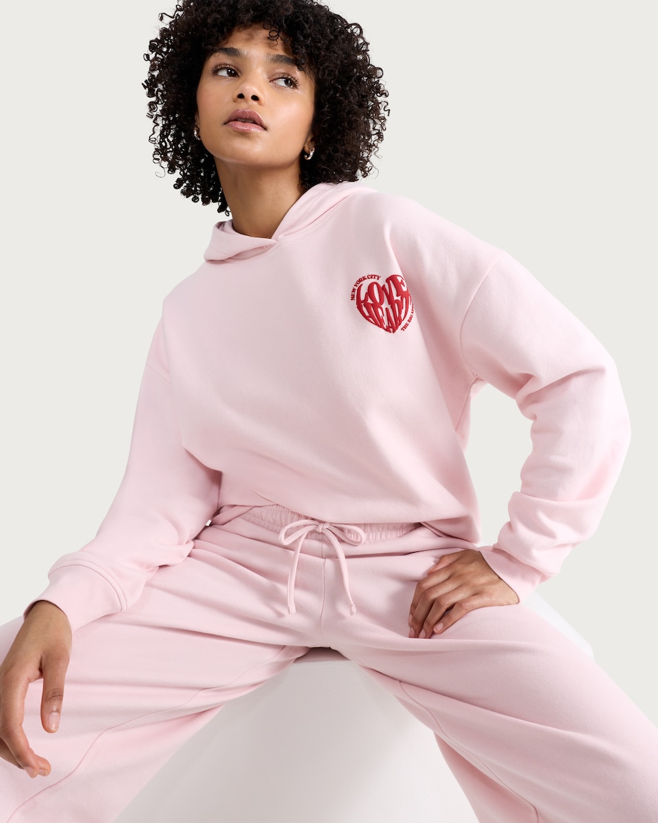 image 1 of OH ME OH MY Cotton Rich Oversized Fit Co-ord Hoodie in Pink