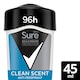 image 1 of Sure Men Clean Scent 96h Maximum Protection Antiperspirant Deodorant Cream 45ml