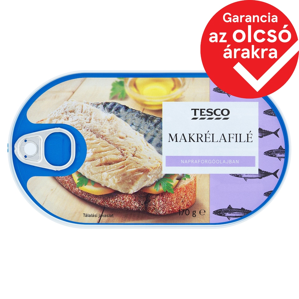Tesco makrélafilé napraforgóolajban 170 g