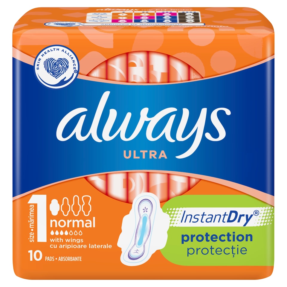 obrázok 1 z Always Ultra Normal Menštruačné Vložky S Krídelkami (Veľkosť 1) 10 ks