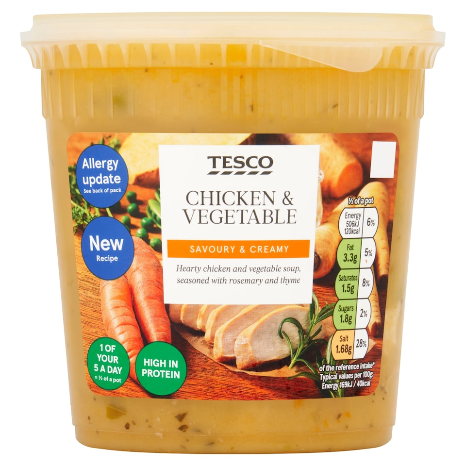 Tesco Chicken & Vegetable Soup 600g