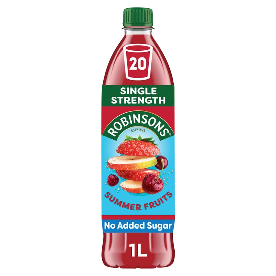 image 1 of Robinsons Summer Fruits No Added Sugar Squash 1L