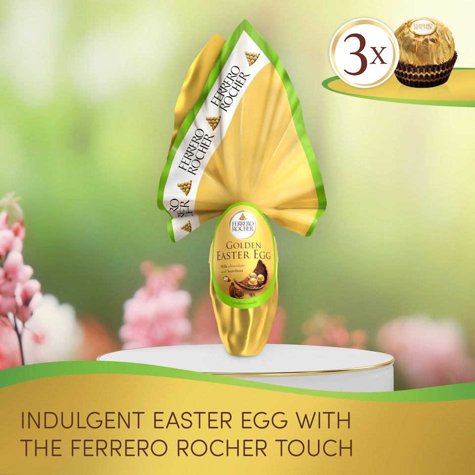 image 1 of Ferrero Rocher Golden Easter Milk Chocolate Egg 212G