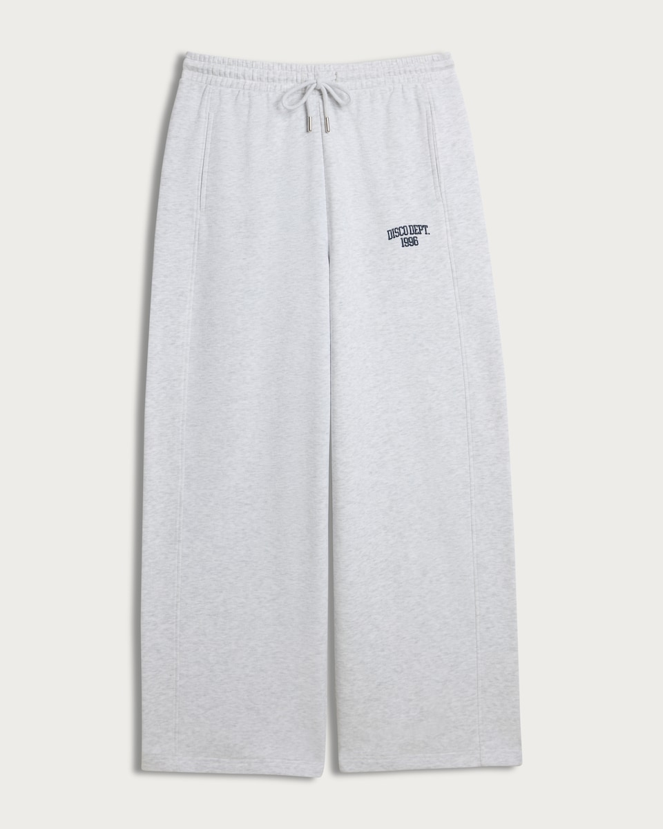image 1 of OH ME OH MY Slogan Wide Leg Co-ord Joggers in Grey