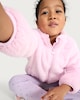image 1 of F&F Girls Borg Textured Zip Up Jacket in Pink