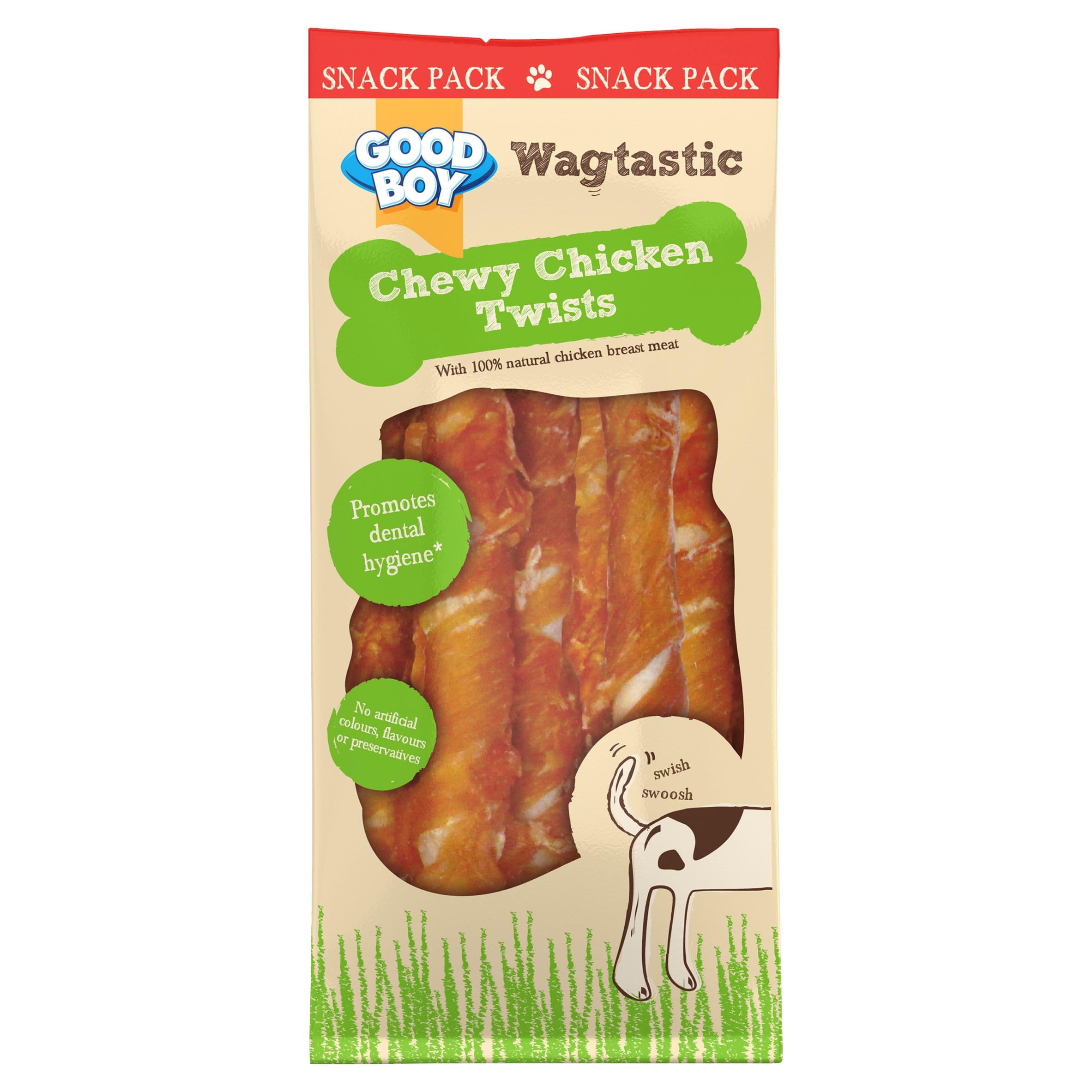 Good Boy Wagtastic Chewy Chicken Twists Dog Treat 27g