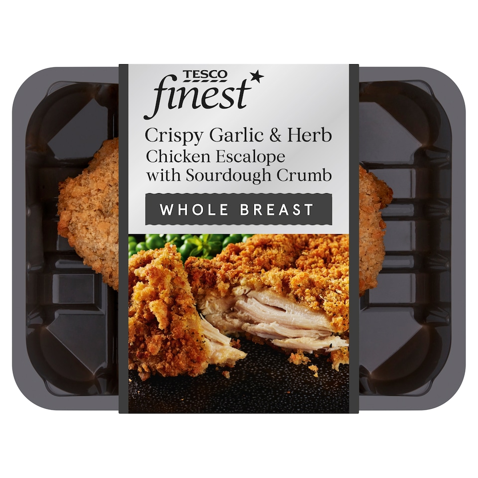 Tesco Finest Crispy Garlic & Herb Chicken Escalope 320G