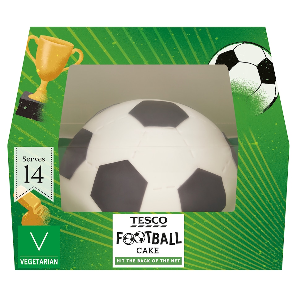 Tesco Football Cake with Raspberry Jam and Buttercream